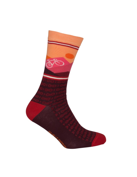 Le Patron Bicycle Mountain Socks bordeaux
