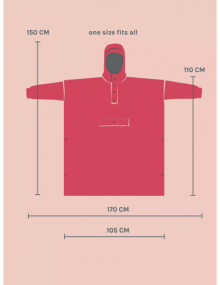RAINKISS Regenponcho Half Moon Smiley