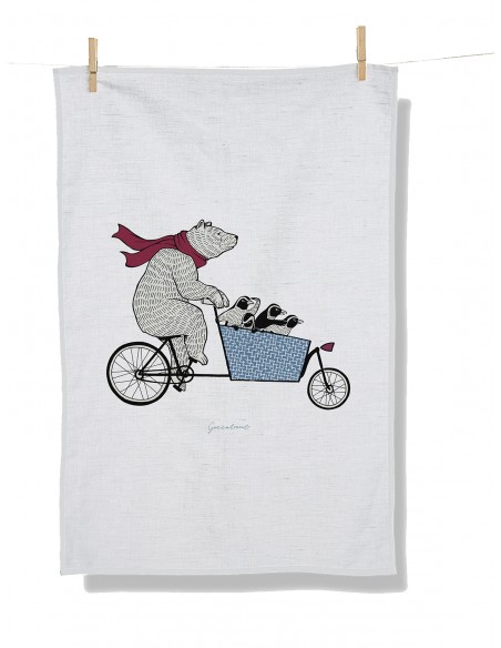Torchon -  Tea Towel *Bike Cargo Bear*