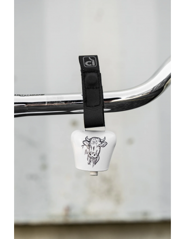 Glocke *Cow Bell* weiss mit Kuh