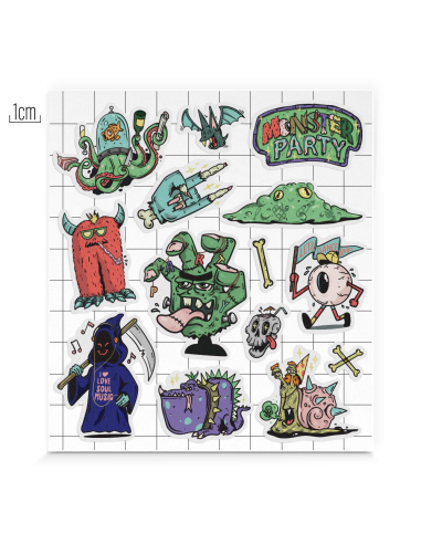 Reflektierende Stickers Kid - Monster