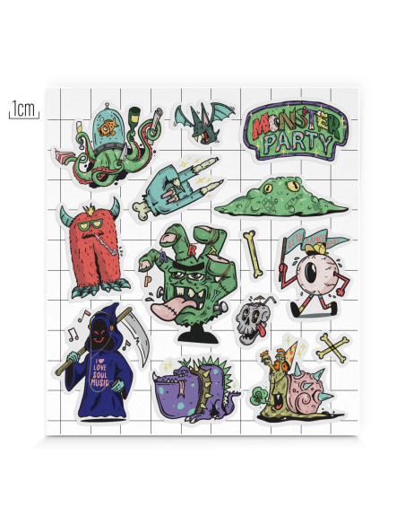 Reflektierende Stickers Kid - Monster