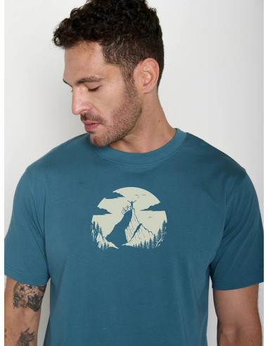 T-Shirt Bike NATURE CLOUDS RIDE tidal blue