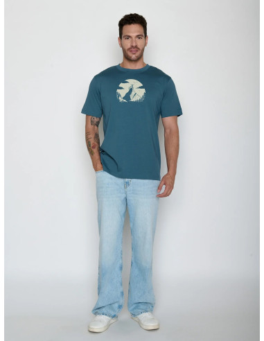 T-Shirt Bike NATURE CLOUDS RIDE tidal blue