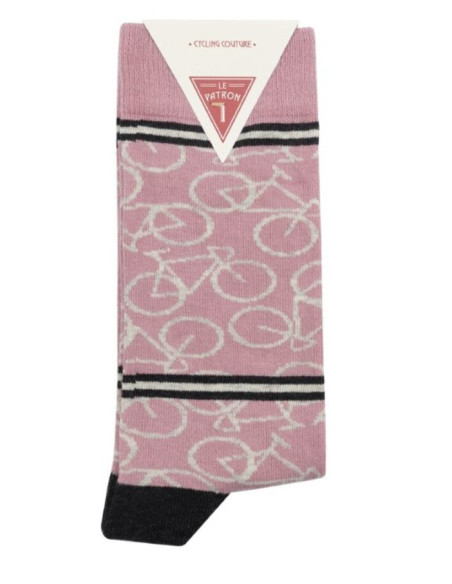 Le Patron Bicycle Socks dusty pink