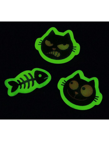 Ed, the Cat Fahrrad-Speichenclips Glow in the dark