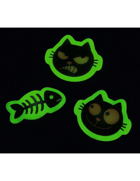 Ed, the Cat Fahrrad-Speichenclips Glow in the dark