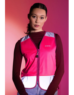 Damen Leuchtweste YARA pink reflektierend 2